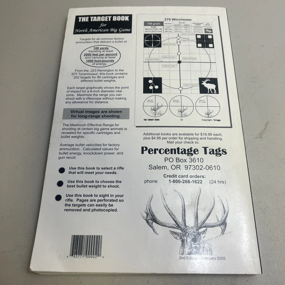 The Target Book for North American Big Game 2nd Edition Percentage Tags